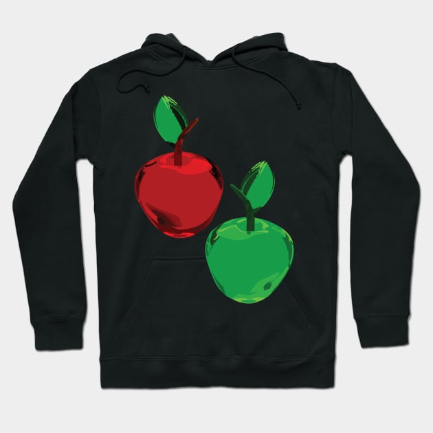 Red and Green Apples Hoodie by DenAlex